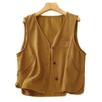 V-neck Katoenen Blouse Vest