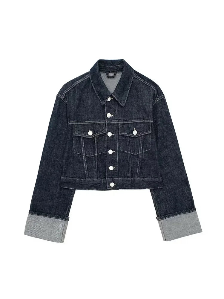Vintage Hals Jas Met Lange Mouwen