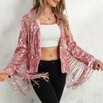 Glitter Fringe Bomberjas