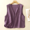 V-neck Katoenen Blouse Vest