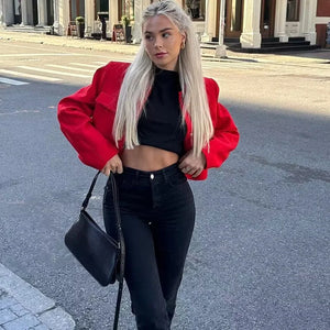 Casual Knoop Blazer Korte Jassen