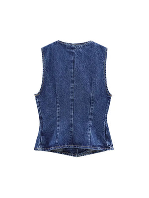 Stijlvol Slim Fit Denim Vest