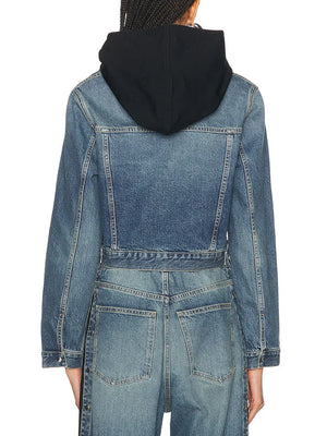 Denim Jacket Hoodie and Patchwork