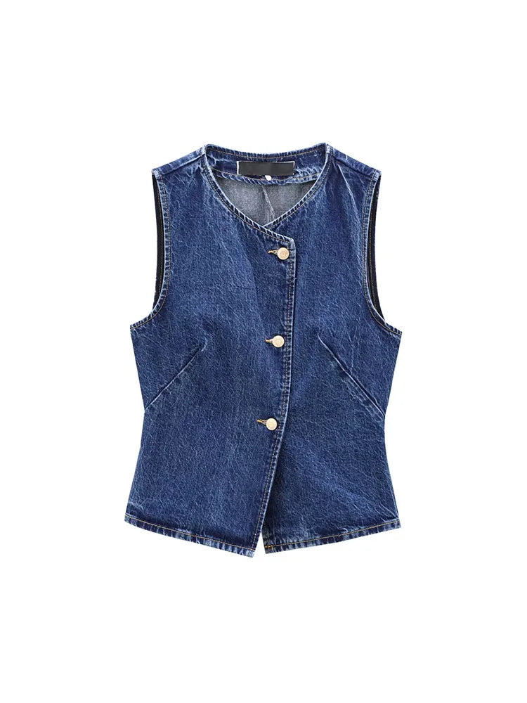Stijlvol Slim Fit Denim Vest