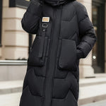 Larissa Lange Gewatteerde Puffer Winterjas voor Dames – Stijlvolle Warmte en Luxe Bescherming voor de Koudste Dagen!